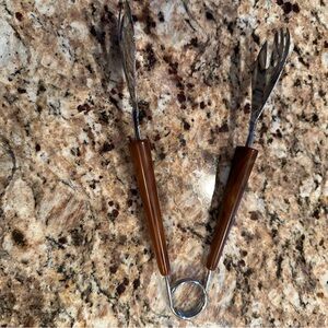 Vintage Bakelite Clawed Ice Tongs With Butterscotch Handle